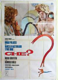g268 WHAT Italian one-panel movie poster '73 Roman Polanski erotic comedy!