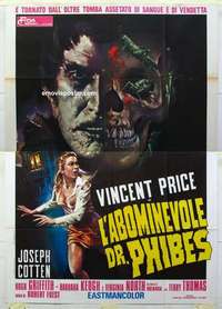 g273 ABOMINABLE DR PHIBES Italian two-panel movie poster '72 Vincent Price, AIP