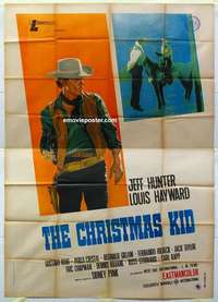 g277 CHRISTMAS KID Italian two-panel movie poster '67 Jeffrey Hunter