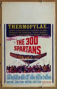 g304 300 SPARTANS window card movie poster '62 Richard Egan, Diane Baker
