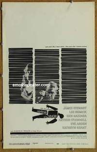 g314 ANATOMY OF A MURDER window card movie poster '59 Stewart, Saul Bass art!