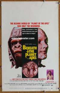 g334 BENEATH THE PLANET OF THE APES window card movie poster '70 sci-fi!