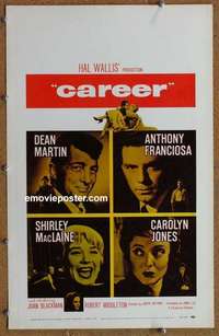 g362 CAREER window card movie poster '59 Dean Martin, Tony Franciosa