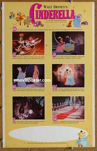 g378 CINDERELLA window card movie poster R65 Walt Disney classic cartoon!