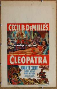 g382 CLEOPATRA window card movie poster R52 Claudette Colbert, DeMille