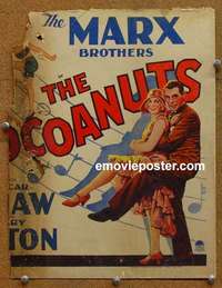 g384 COCOANUTS window card movie poster '29 all 4 Marx Brothers!