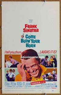 g385 COME BLOW YOUR HORN window card movie poster '63 Frank Sinatra
