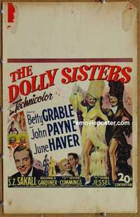 g407 DOLLY SISTERS window card movie poster '45 Betty Grable, John Payne