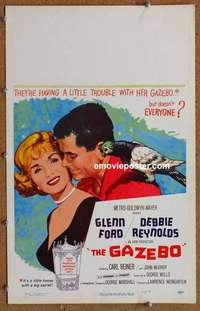g435 GAZEBO window card movie poster '60 Glenn Ford, Debbie Reynolds, Reiner