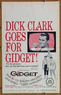 g438 GIDGET window card movie poster '59 Sandra Dee, James Darren
