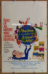 g442 GLOBAL AFFAIR window card movie poster '64 Bob Hope, Yvonne De Carlo