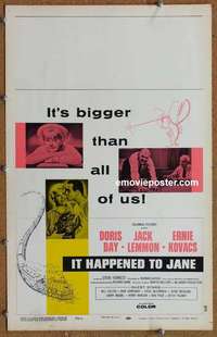 g482 IT HAPPENED TO JANE window card movie poster '59 Doris Day, Jack Lemmon