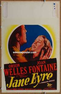 g489 JANE EYRE window card movie poster '44 Orson Welles, Joan Fontaine
