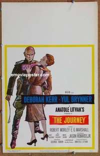 g493 JOURNEY window card movie poster '58 Yul Brynner, Deborah Kerr