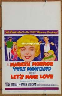 g511 LET'S MAKE LOVE window card movie poster '60 sexy Marilyn Monroe!