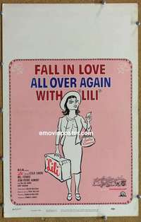g515 LILI window card movie poster R64 you'll fall in love with Leslie Caron
