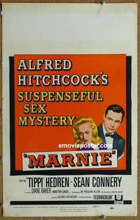 g530 MARNIE window card movie poster '64 Sean Connery, Alfred Hitchcock