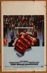 g540 MOLLY MAGUIRES window card movie poster '70 Sean Connery, Richard Harris