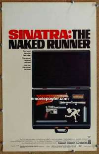 g551 NAKED RUNNER window card movie poster '67 Frank Sinatra, cool image!