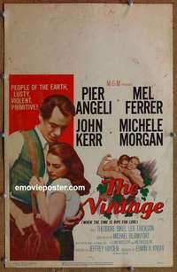 g683 VINTAGE window card movie poster '57 Pier Angeli, Mel Ferrer
