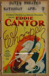 g696 WHOOPEE window card movie poster '30 Eddie Cantor, great deco image!
