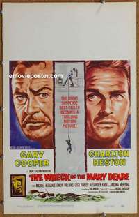 g705 WRECK OF THE MARY DEARE window card movie poster '59 Cooper, Heston