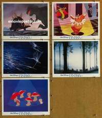 h779 FANTASIA 5 English movie lobby cards R80s Walt Disney classic!