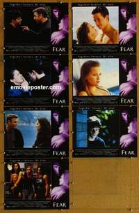 j076 FEAR 7 English movie lobby cards '96 Wahlberg, Witherspoon