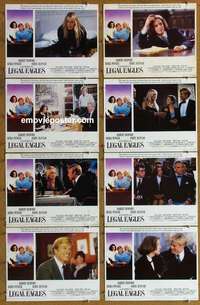 j298 LEGAL EAGLES 8 English movie lobby cards '86 Redford, Hannah