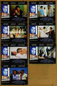 j133 MASQUERADE 7 English movie lobby cards '88 Rob Lowe, Meg Tilly