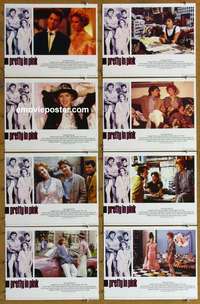j331 PRETTY IN PINK 8 English movie lobby cards '86 Molly Ringwald