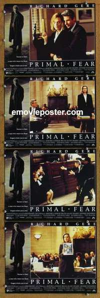 h673 PRIMAL FEAR 4 English movie lobby cards '96 Richard Gere, Ed Norton