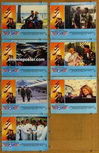 j207 TOP GUN 7 English movie lobby cards '86 Tom Cruise, Navy jets!