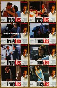 j208 TRUE LIES 7 English movie lobby cards '94 Schwarzenegger, Curtis