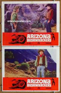 h025 ARIZONA BUSHWHACKERS 2 movie lobby cards '67 Howard Keel