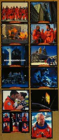 j361 ARMAGEDDON 12 movie lobby cards '98 Bruce Willis, Ben Affleck