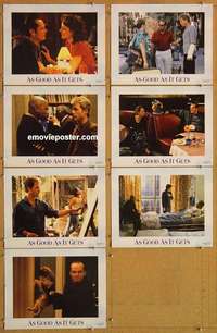 j035 AS GOOD AS IT GETS 7 movie lobby cards '97 Jack Nicholson, Hunt