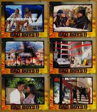 h874 BAD BOYS 2 6 movie lobby cards '03 Will Smith, Martin Lawrence