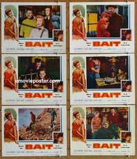 h875 BAIT 6 movie lobby cards '54 great bad girl Cleo Moore image!