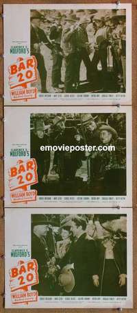 h402 BAR 20 3 movie lobby cards R40s William Boyd as Hopalong Cassidy!