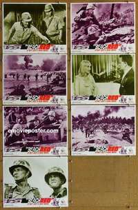 j041 BEACH RED 7 movie lobby cards '67 Cornel Wilde, Rip Torn