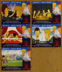 h753 BEAVIS & BUTT-HEAD DO AMERICA 5 English movie lobby cards '96 MTV
