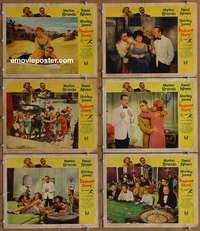h877 BEDTIME STORY 6 movie lobby cards '64 Marlon Brando, Niven
