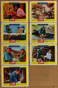 j045 BIG COUNTRY 7 movie lobby cards '58 Gregory Peck, Burl Ives