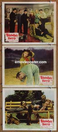 h412 BLONDIE'S HERO 3 movie lobby cards '50 Penny Singleton, Lake