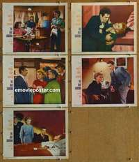 h757 BLUE GARDENIA 5 movie lobby cards '53 Fritz Lang, Anne Baxter