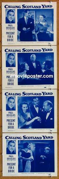h672 PRESENT FOR A BRIDE 4 movie lobby cards '56 Calling Scotland Yard!