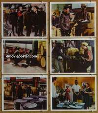 h902 EDGE OF THE CITY 6 movie lobby cards R60s John Cassavetes