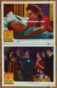 h094 EDWARD MY SON 2 movie lobby cards '49 Spencer Tracy, Deborah Kerr
