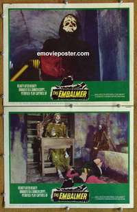 h097 EMBALMER 2 movie lobby cards '66 Dino Tavella Italian horror!